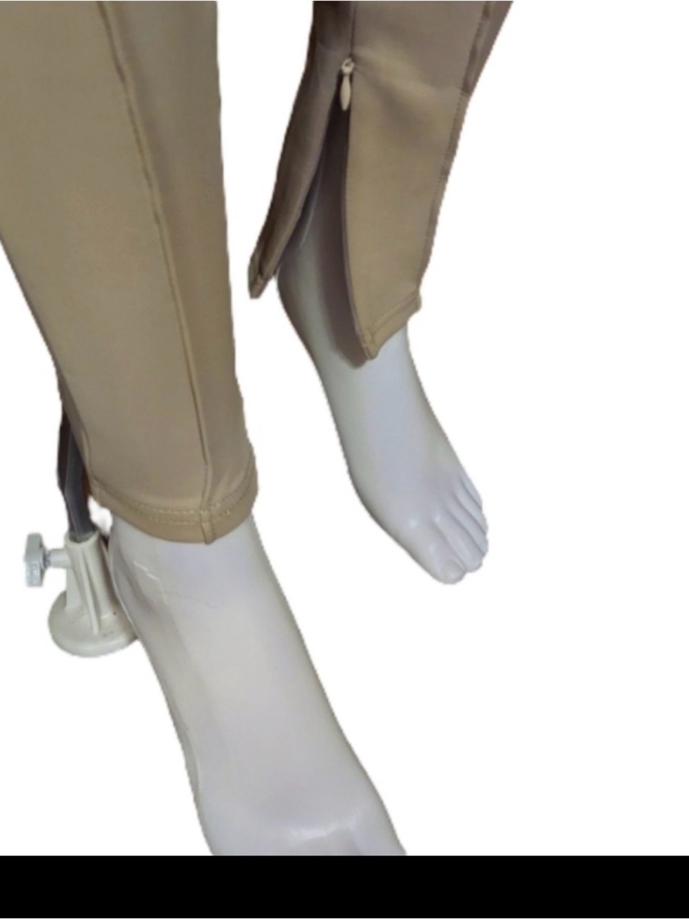 Manière De Voir Beige Neoprene Pintuck Leggings XS High Waist - Picture 10 of 16